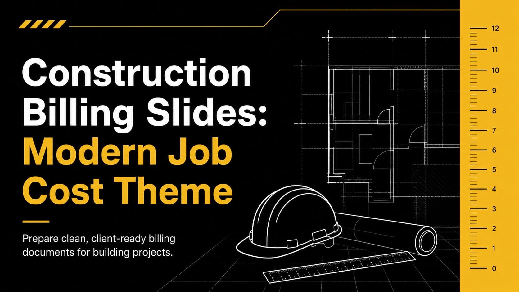 Construction Billing Slides: Modern Job Cost Theme preview