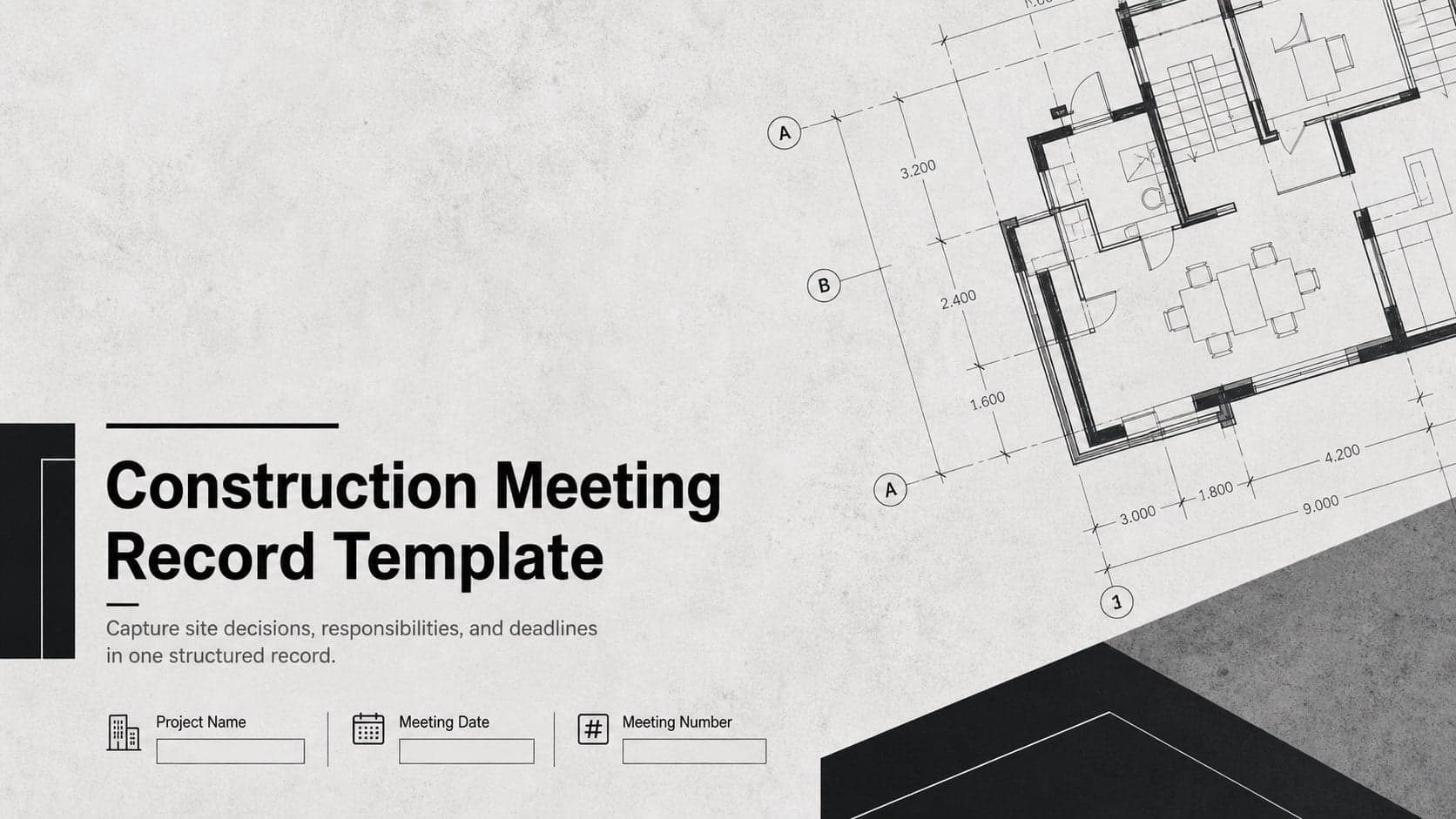 Construction Meeting Record Template preview