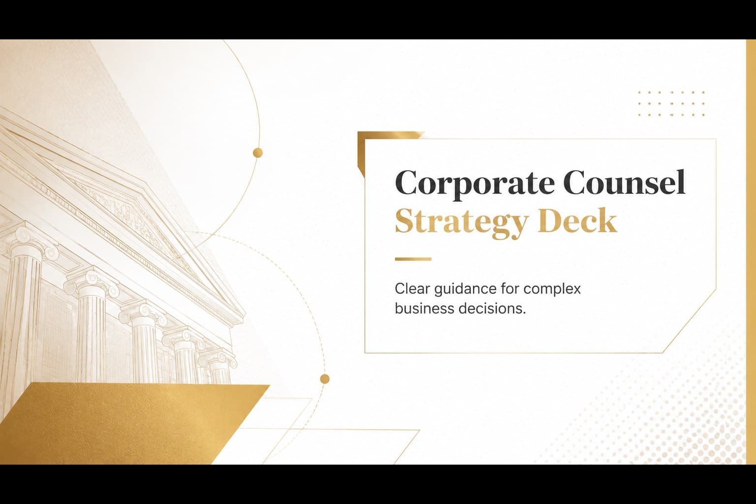 Corporate Counsel Strategy Deck preview