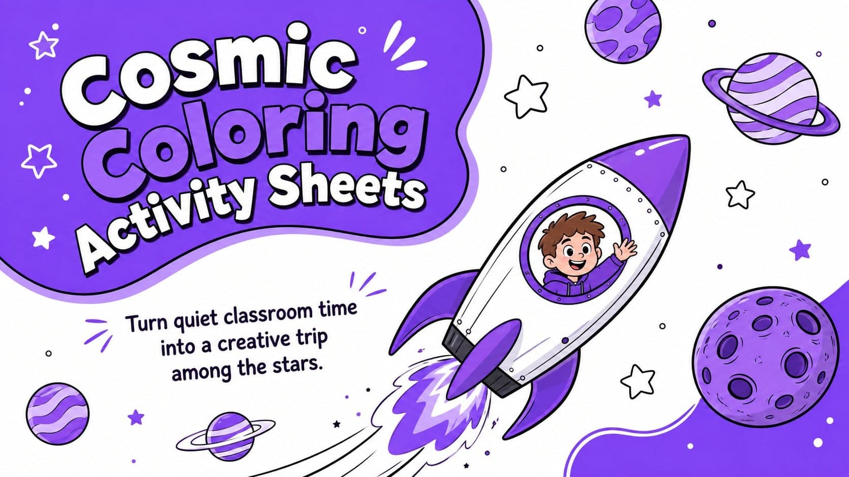 Cosmic Coloring Activity Sheets preview