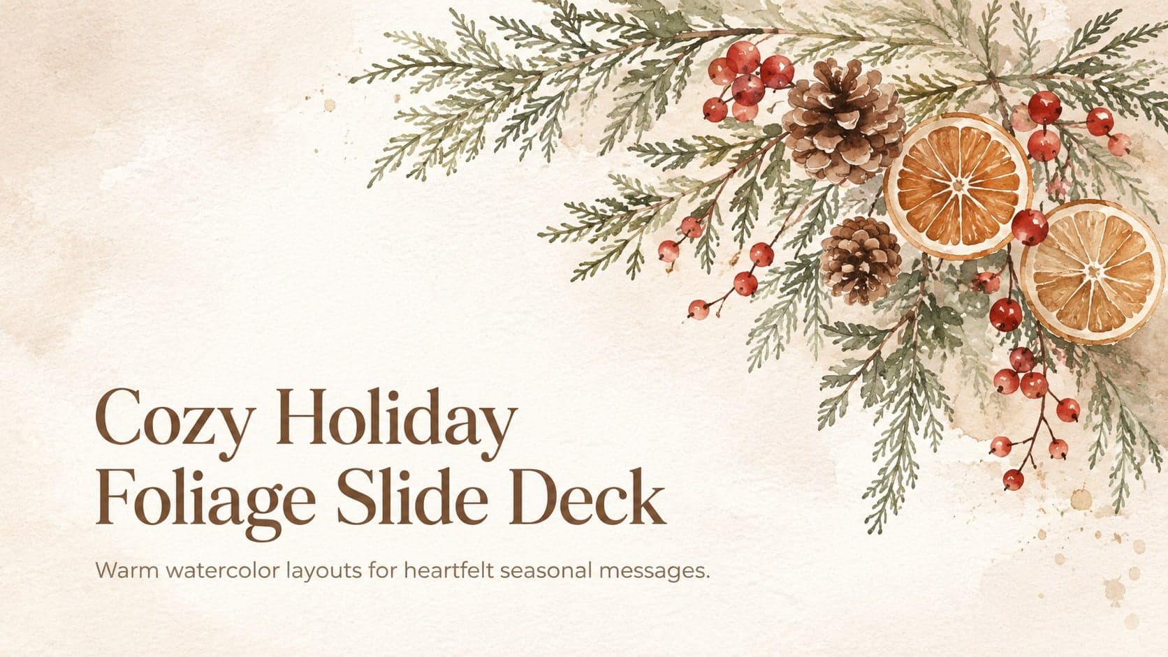 Cozy Holiday Foliage Slide Deck preview