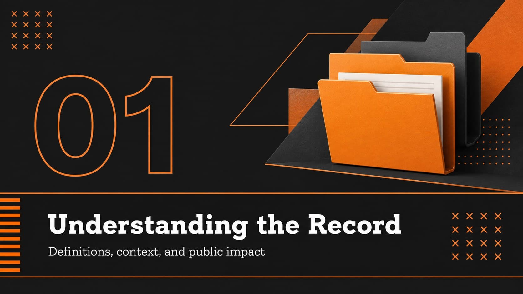 Section divider slide for explaining criminal justice rights and records.