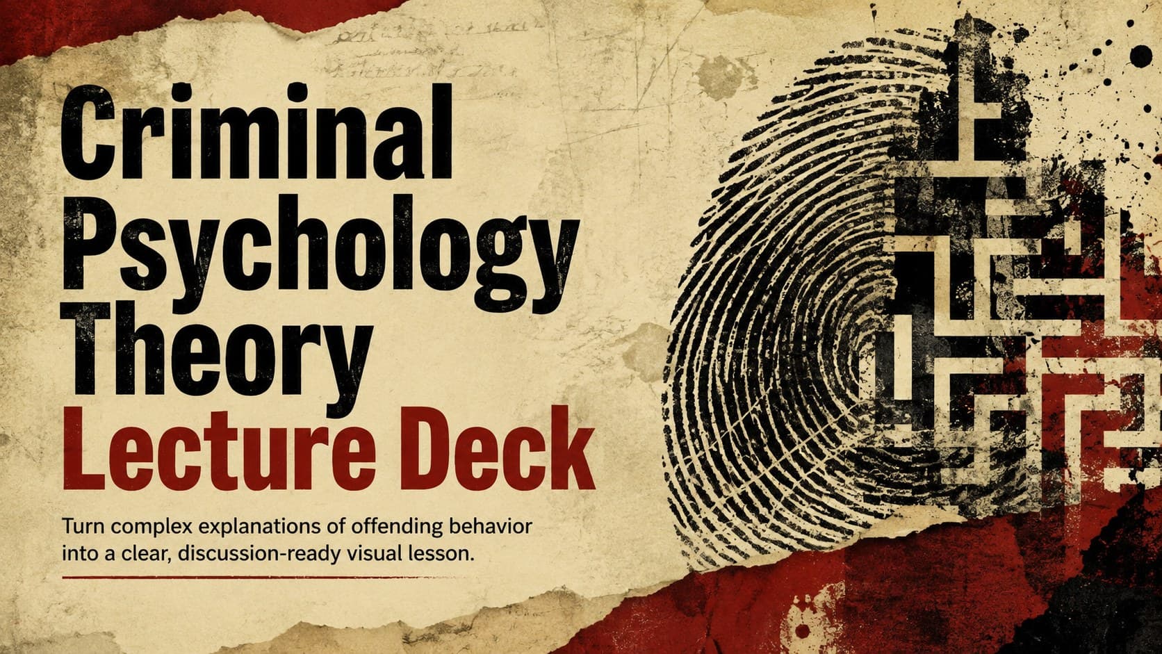 Criminal Psychology Theory Lecture Deck preview