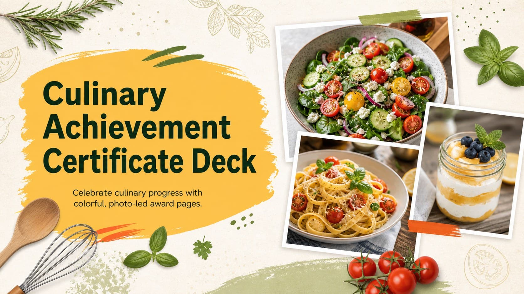 Culinary Achievement Certificate Deck preview