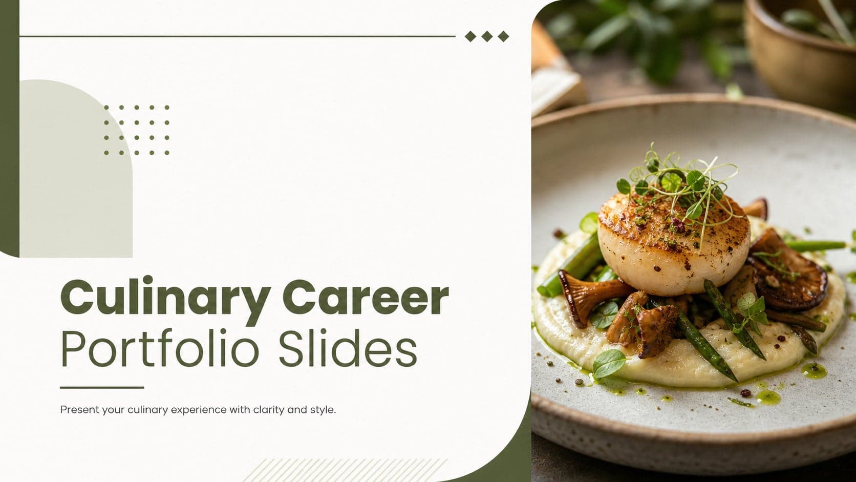 Culinary Career Portfolio Slides preview