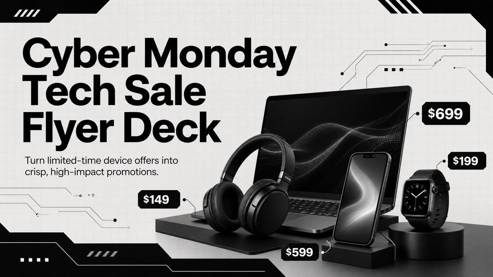 Cyber Monday Tech Sale Flyer Deck preview
