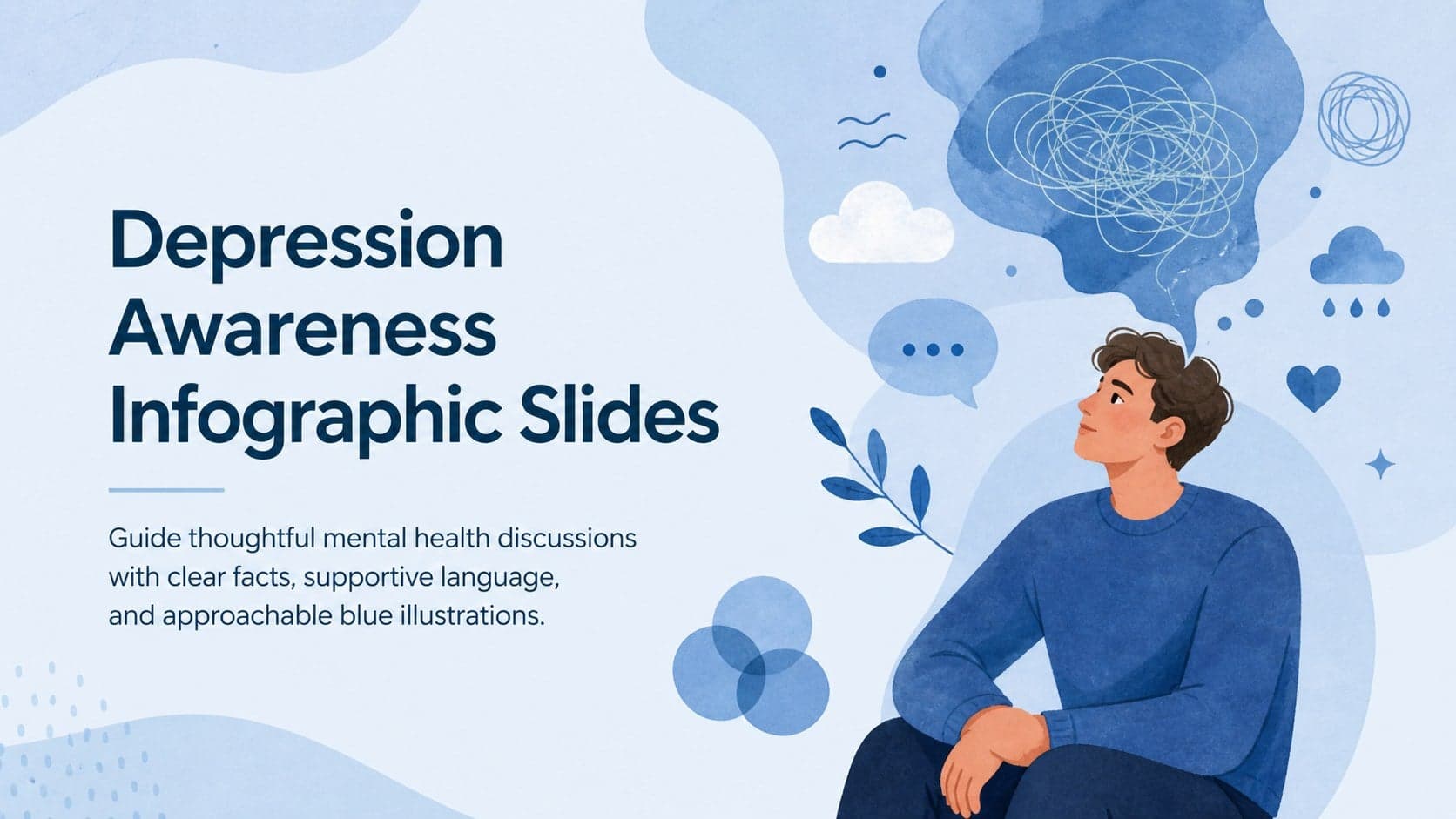 Depression Awareness Infographic Slides preview