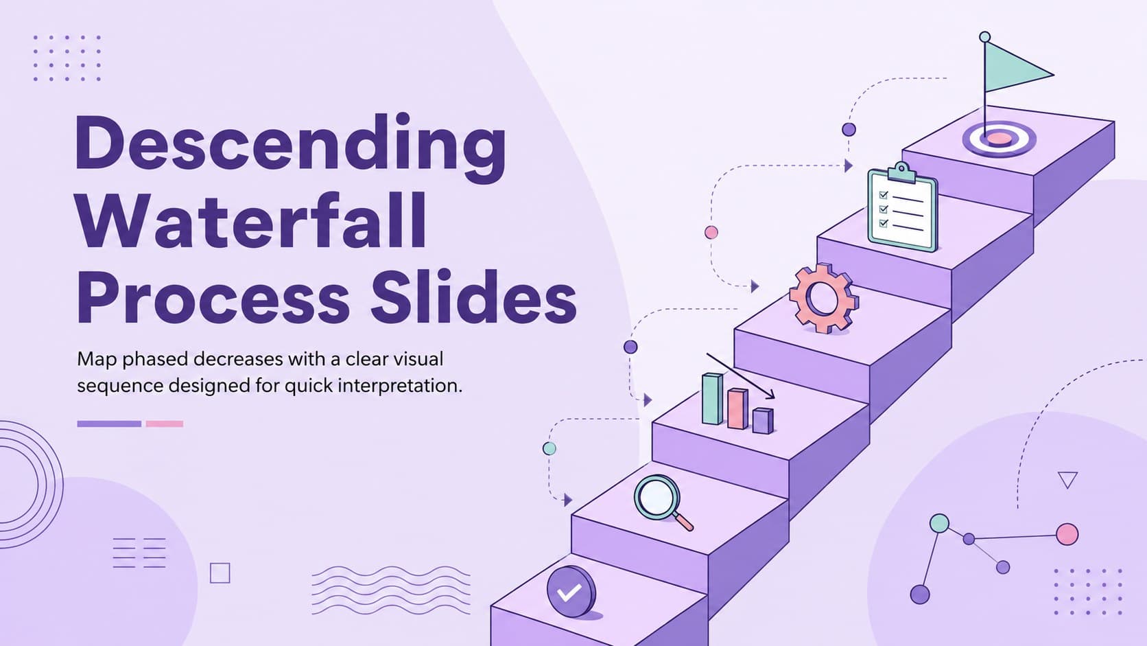 Descending Waterfall Process Slides preview