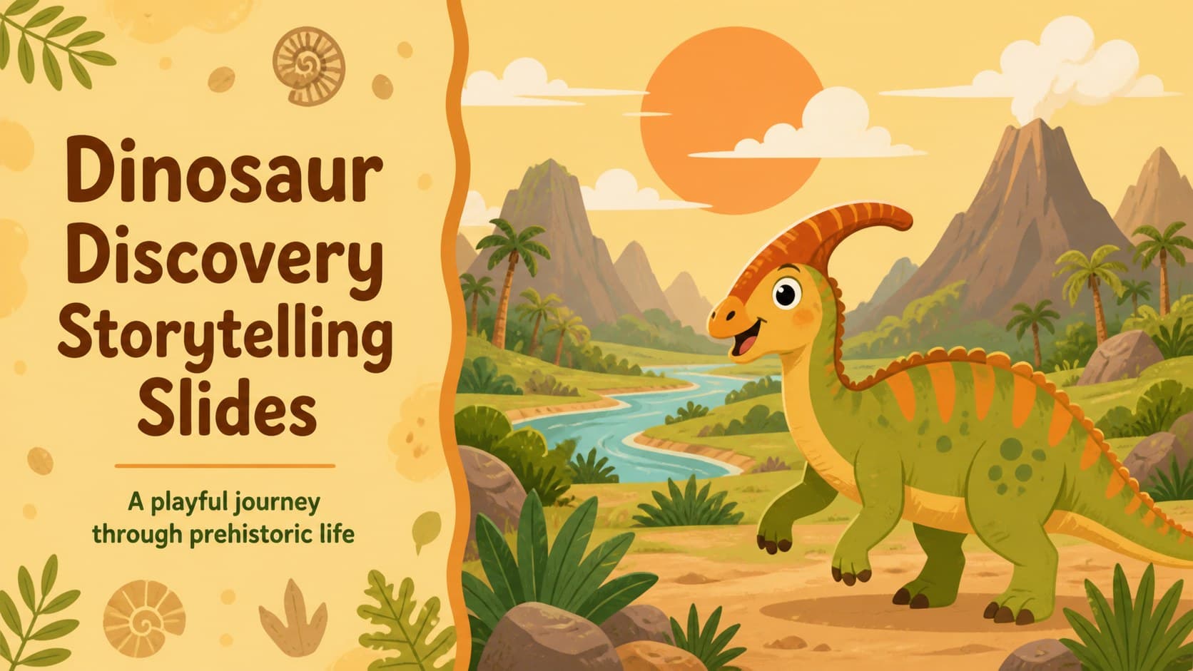 Dinosaur Discovery Storytelling Slides preview