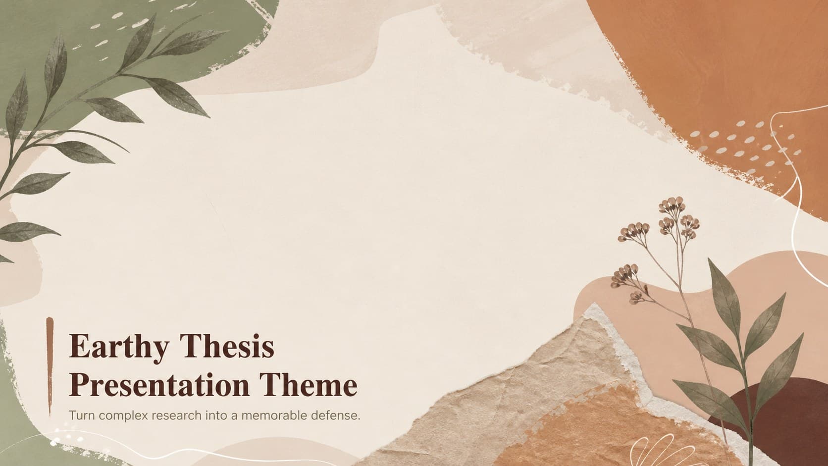 Earthy Thesis Presentation Theme preview