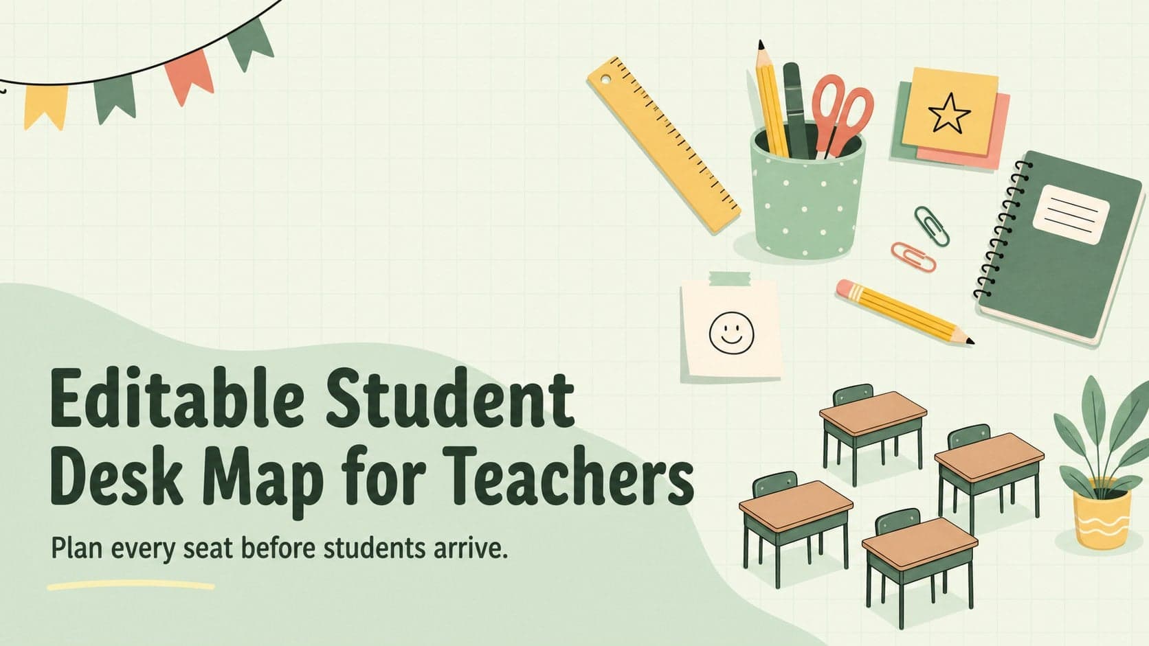 Editable Student Desk Map for Teachers preview