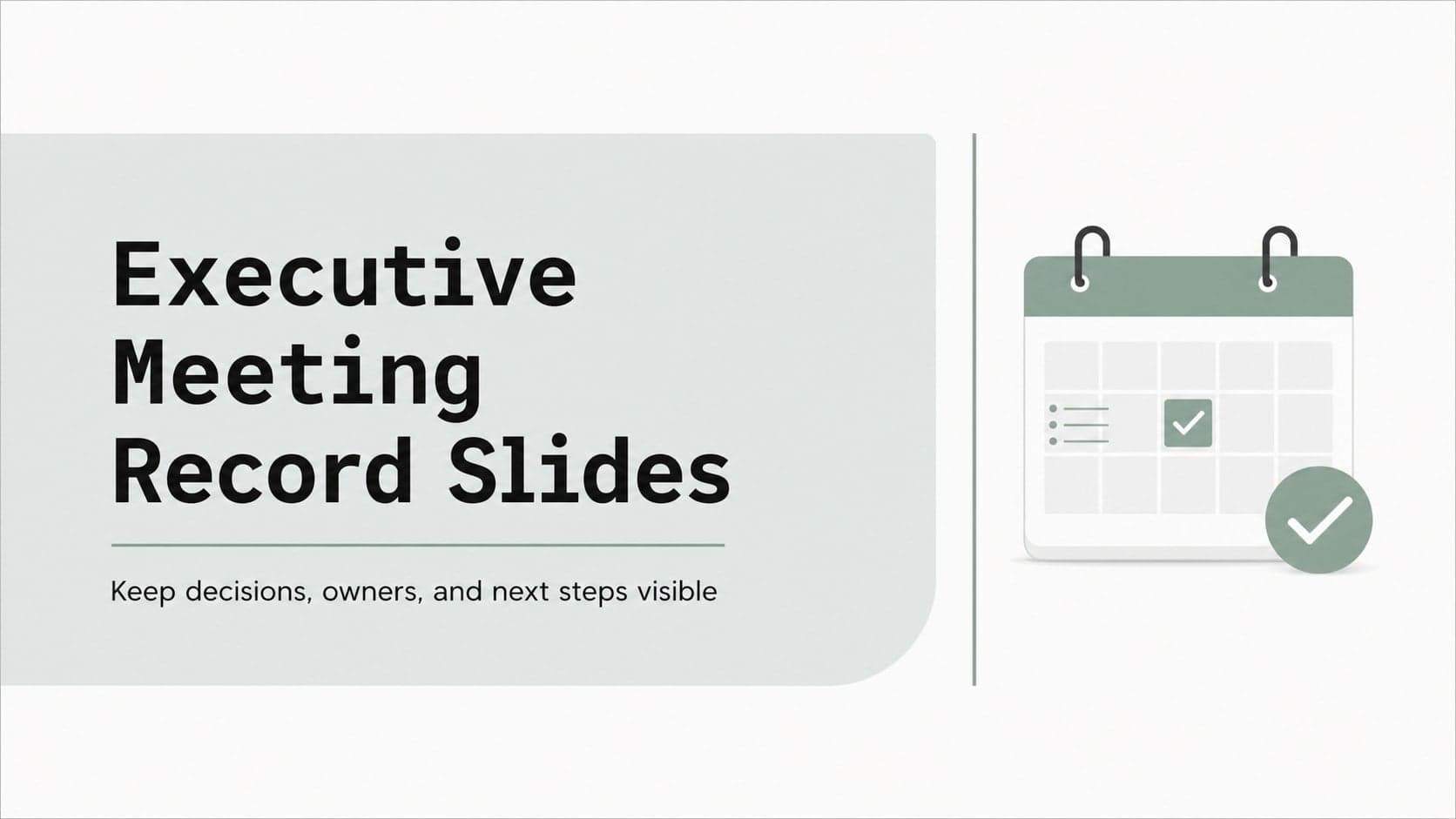 Executive Meeting Record Slides preview
