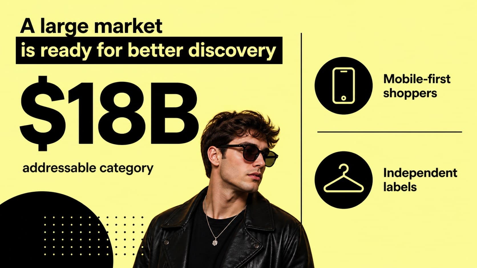 Retail app market analysis presentation slide with opportunity figures and segment highlights.