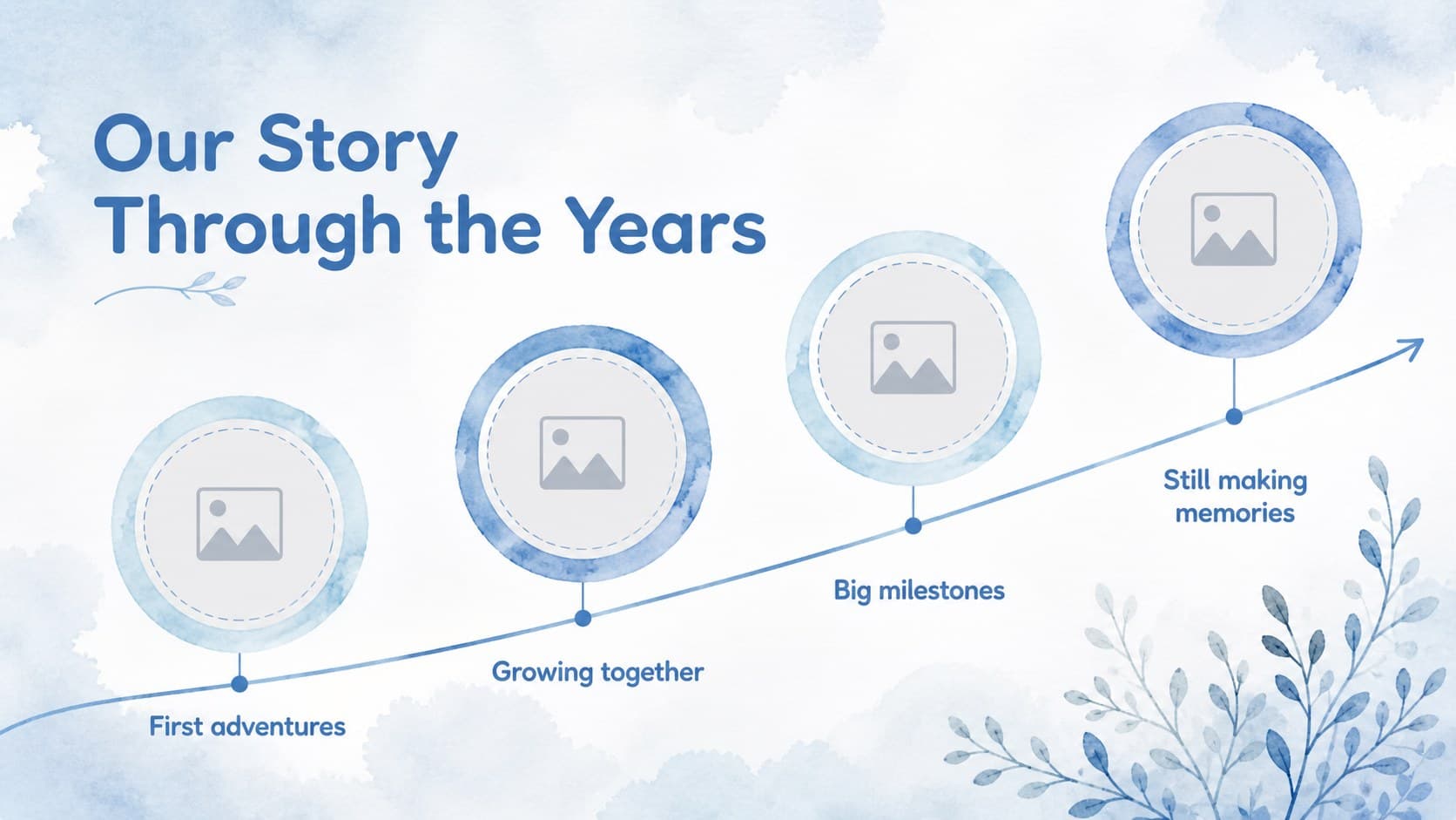 Father's Day photo slideshow timeline tracing memorable family milestones with Dad.