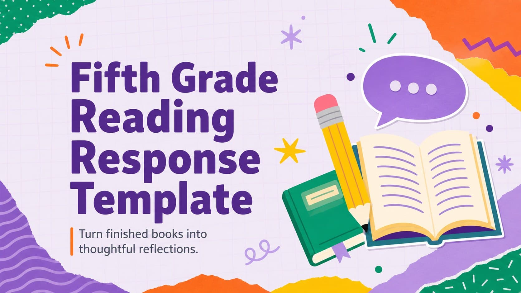 Fifth Grade Reading Response Template preview