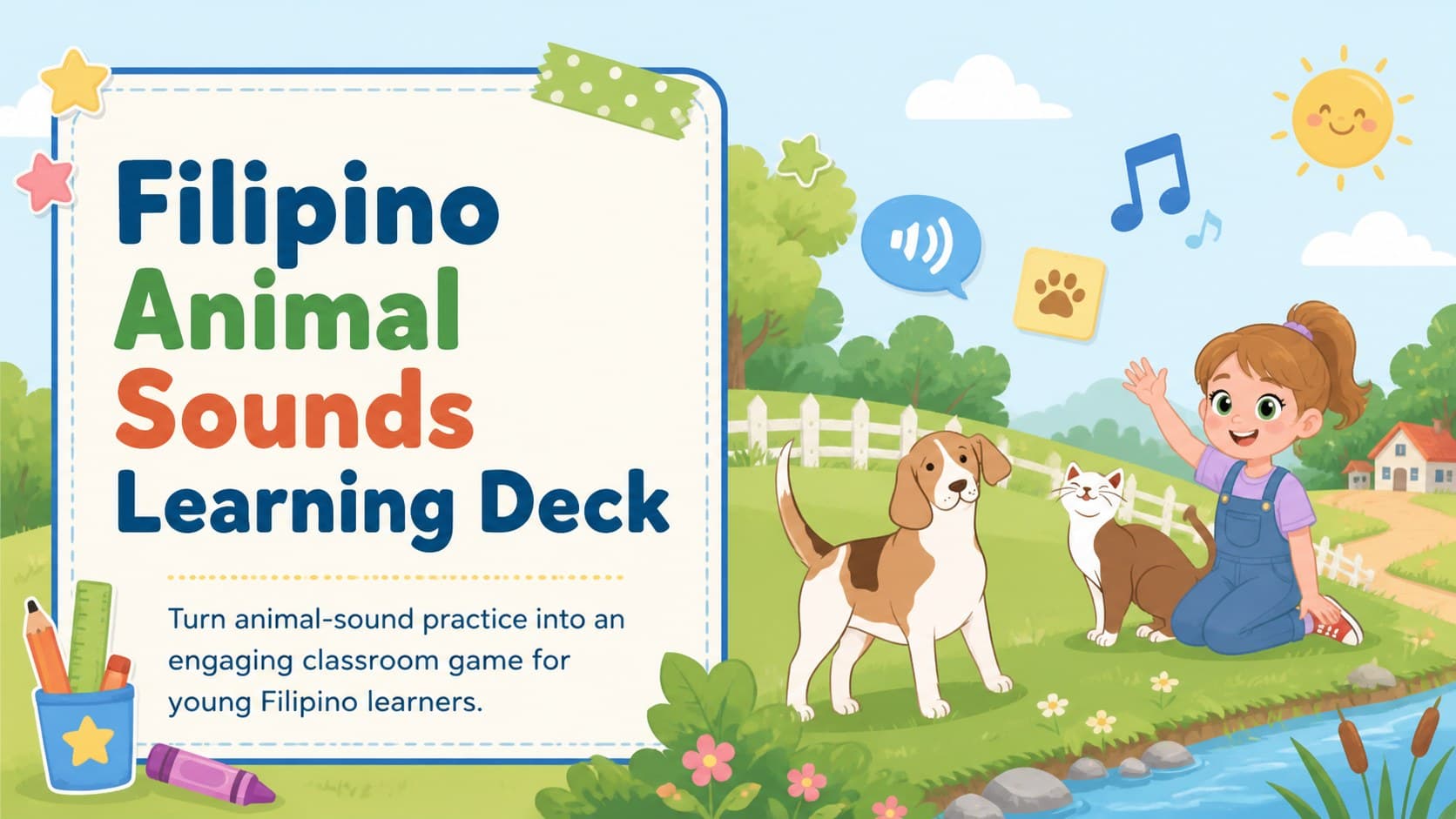 Filipino Animal Sounds Learning Deck preview