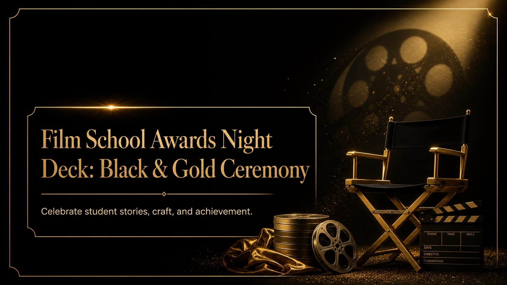 Film School Awards Night Deck: Black & Gold Ceremony preview