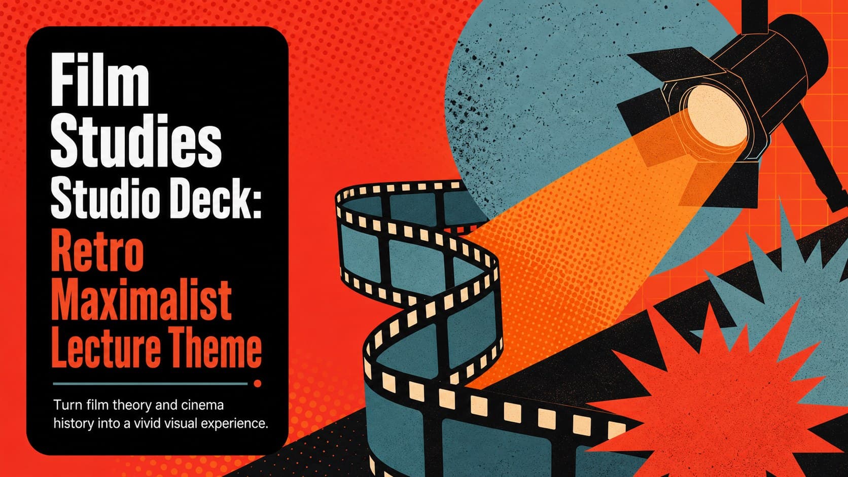 Film Studies Studio Deck: Retro Maximalist Lecture Theme preview
