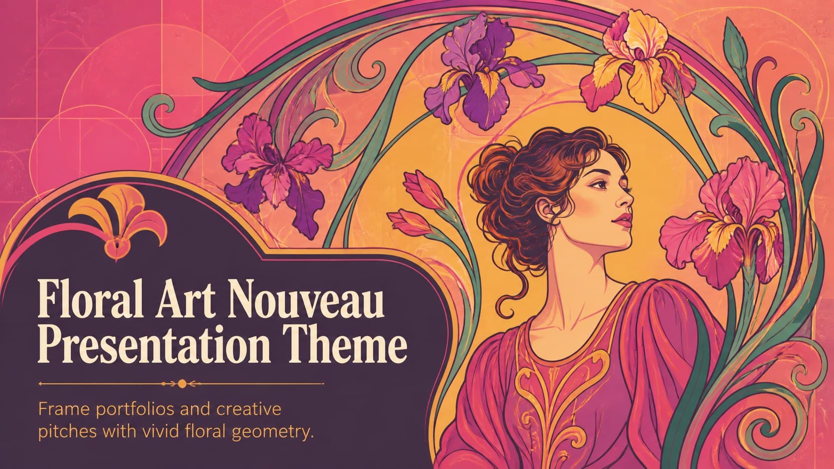 Floral Art Nouveau Presentation Theme preview