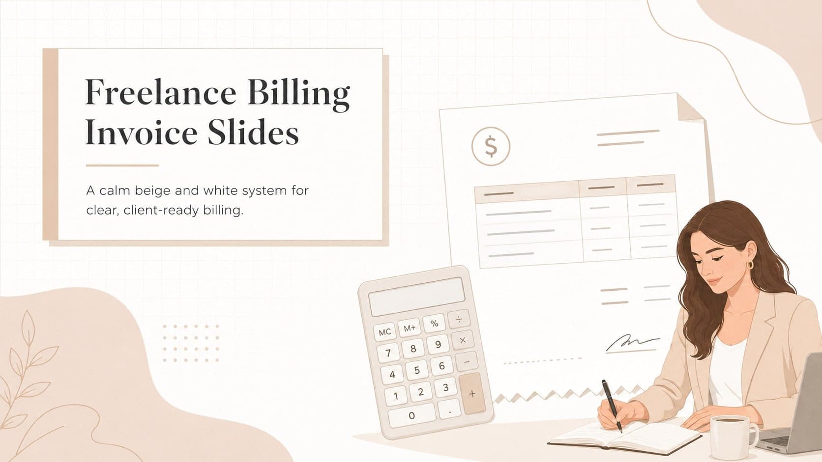Freelance Billing Invoice Slides preview