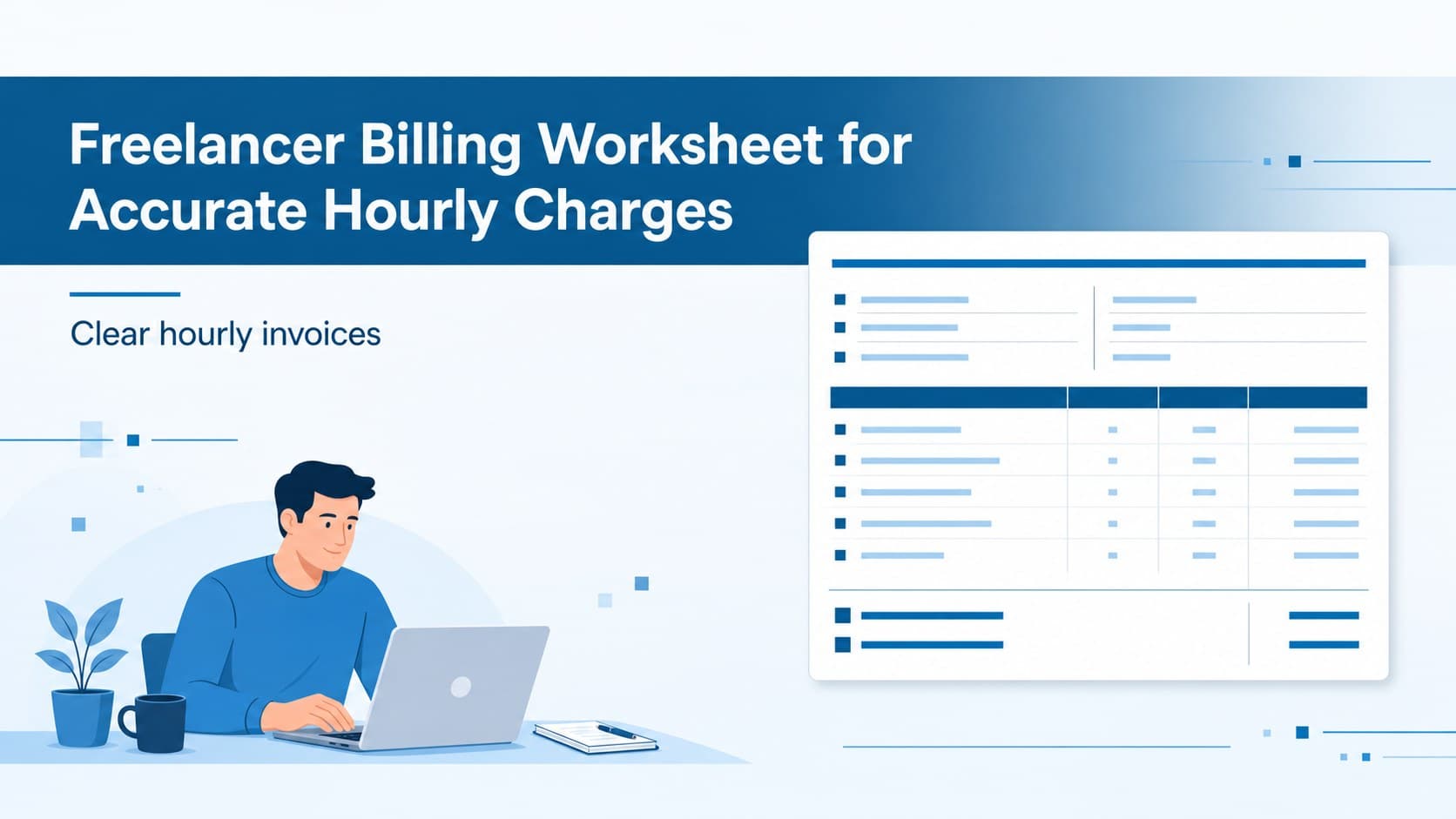 Freelancer Billing Worksheet for Accurate Hourly Charges preview