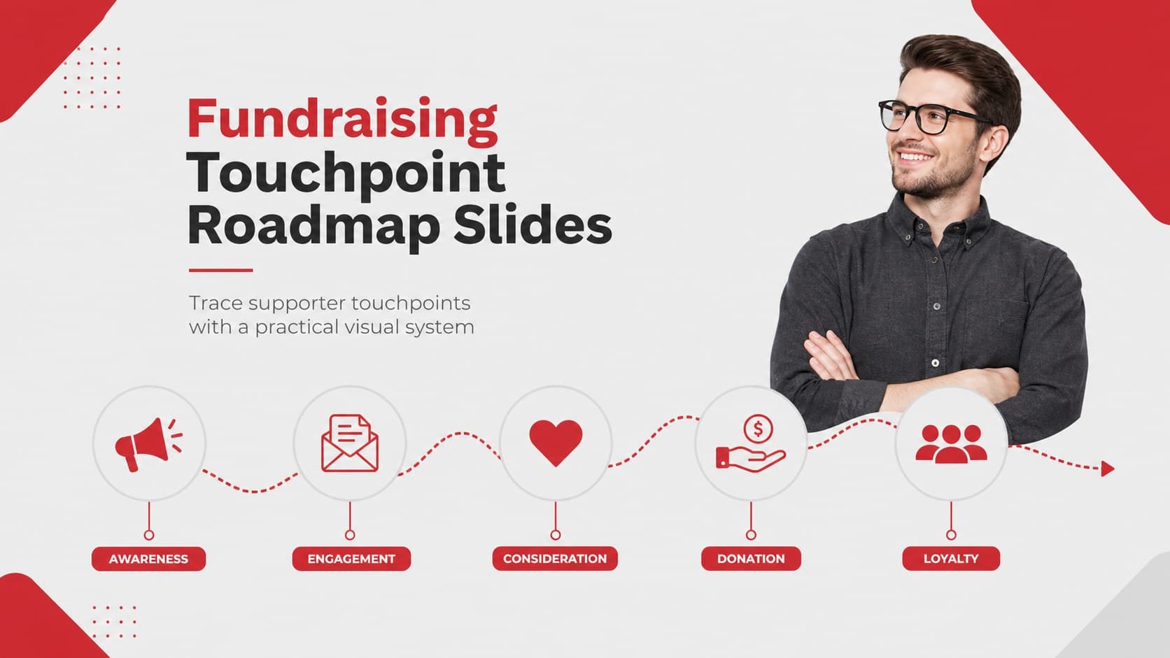 Fundraising Touchpoint Roadmap Slides preview