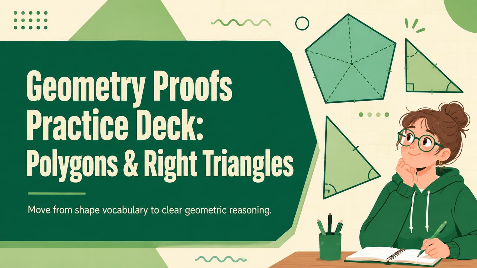 Geometry Proofs Practice Deck: Polygons & Right Triangles preview