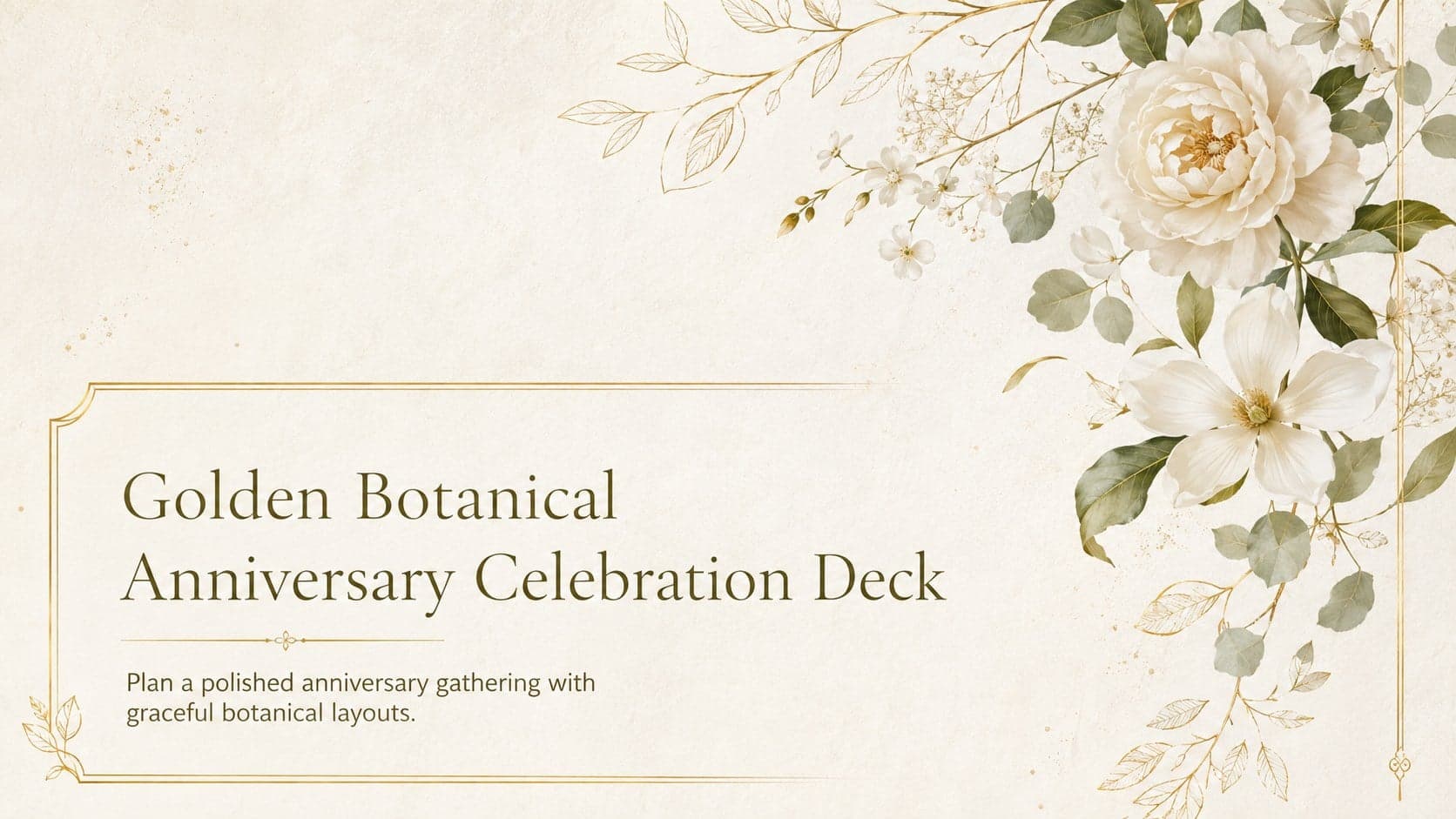 Golden Botanical Anniversary Celebration Deck preview