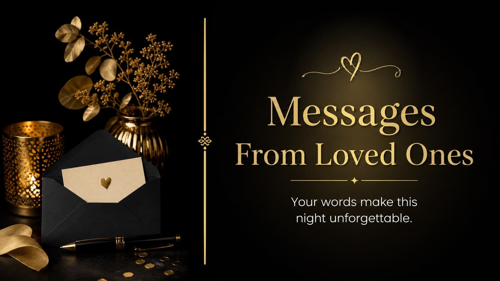 Family and friends message slide for collecting birthday wishes in a stylish celebration deck.