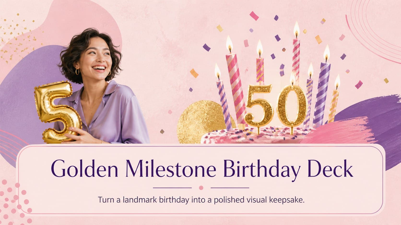 Golden Milestone Birthday Deck preview