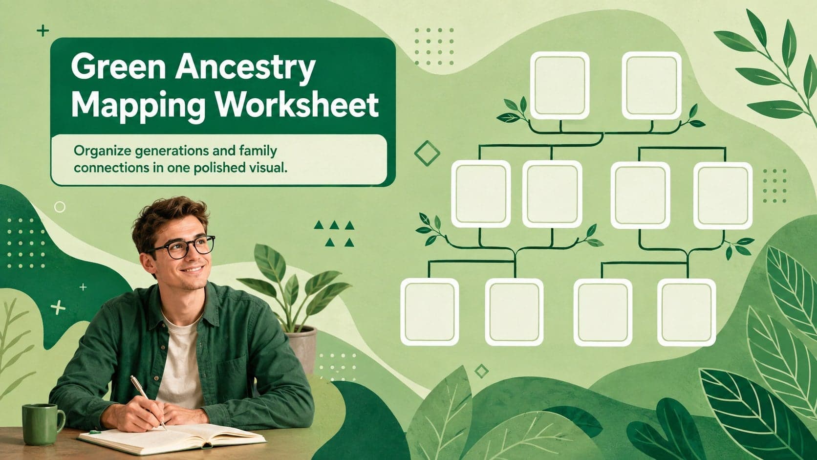 Green Ancestry Mapping Worksheet preview