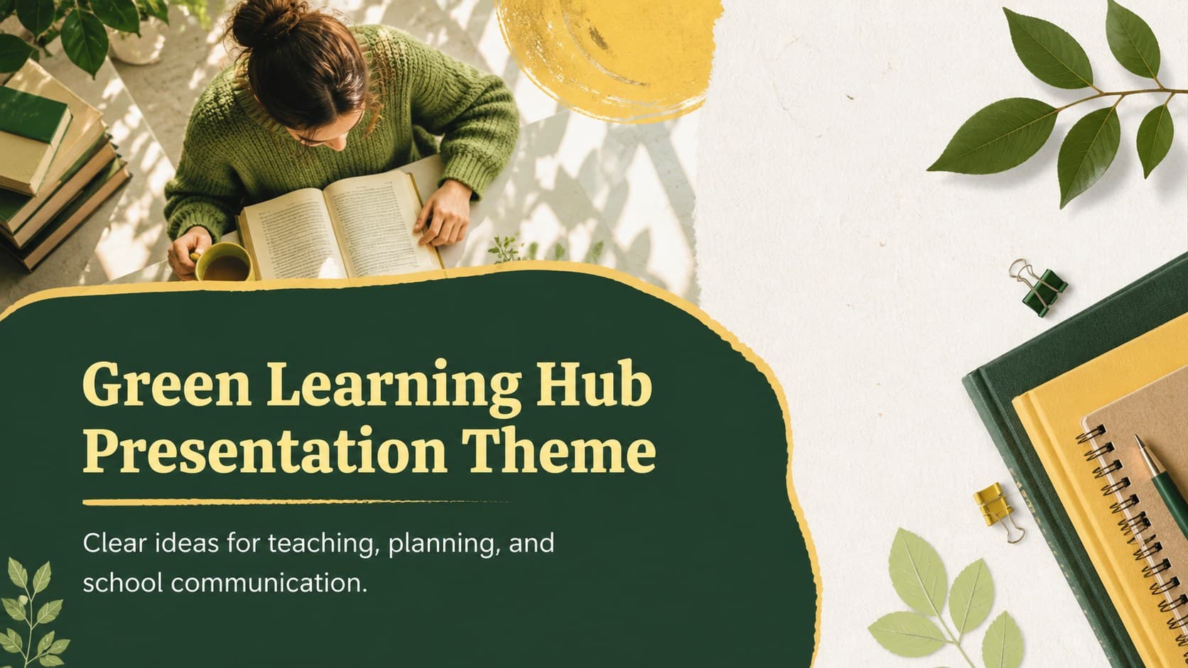 Green Learning Hub Presentation Theme preview