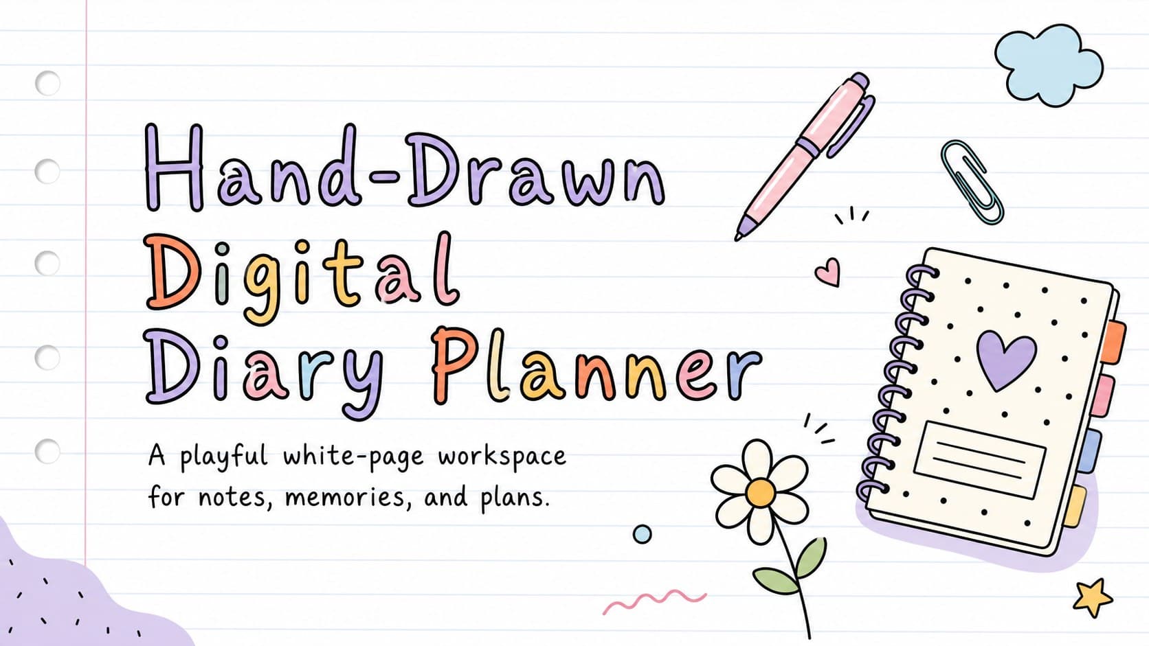 Hand-Drawn Digital Diary Planner preview