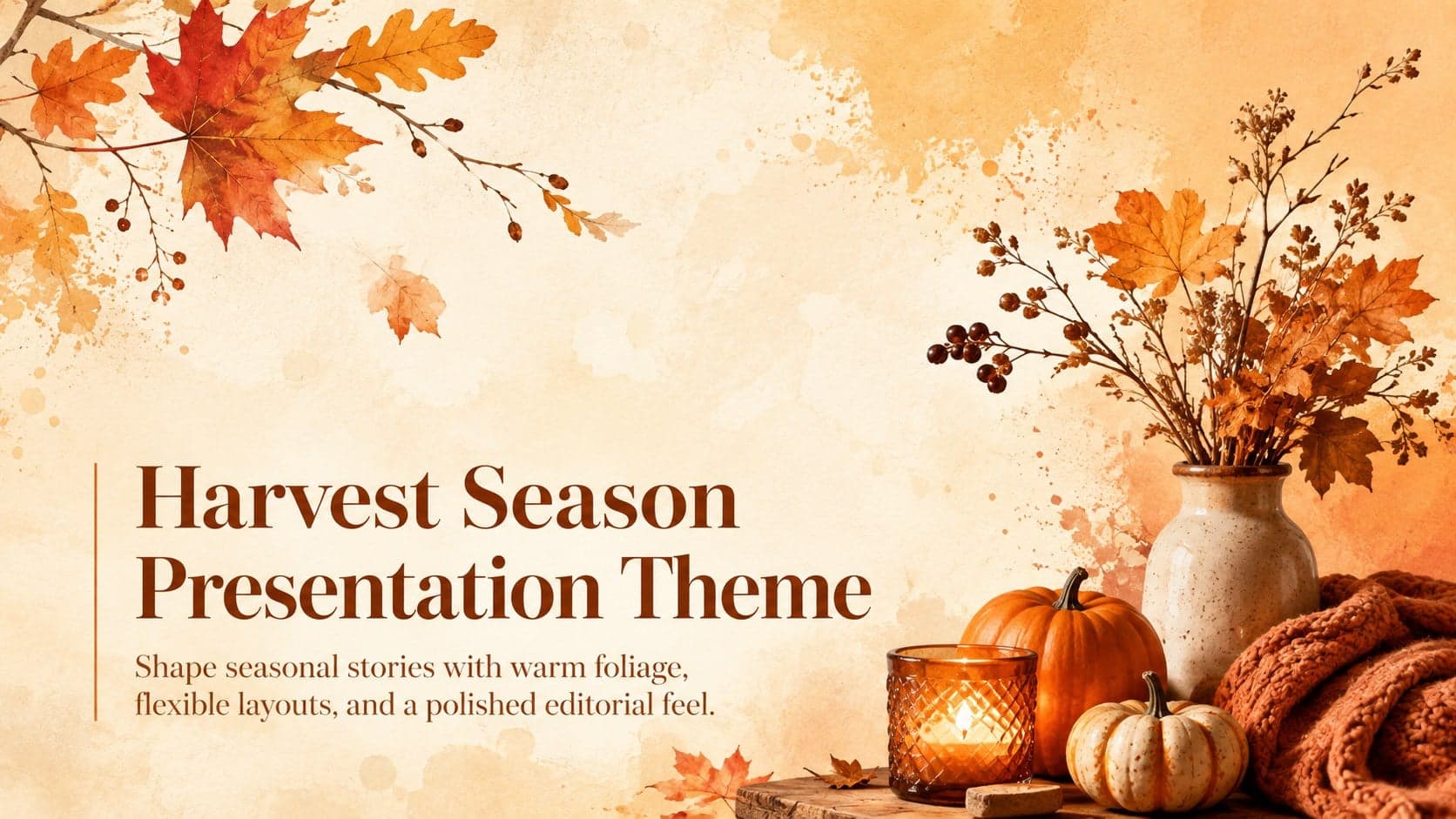 Harvest Season Presentation Theme preview