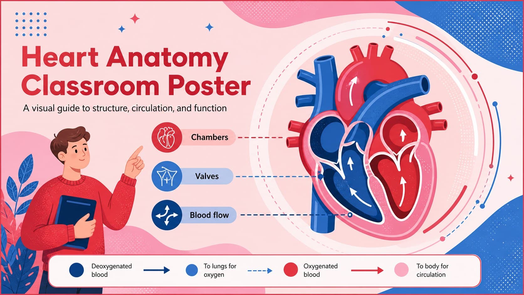 Heart Anatomy Classroom Poster preview