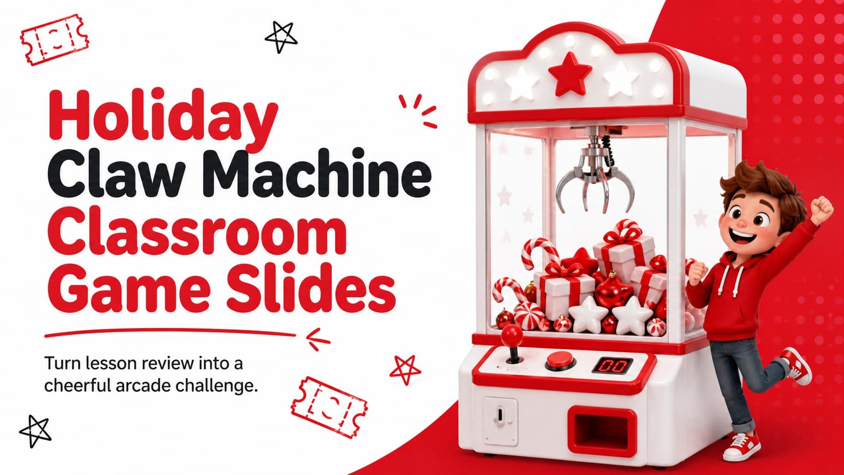 Holiday Claw Machine Classroom Game Slides preview