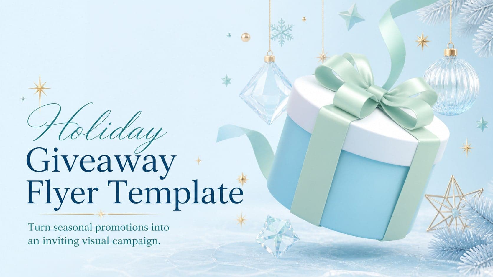 Holiday Giveaway Flyer Template preview