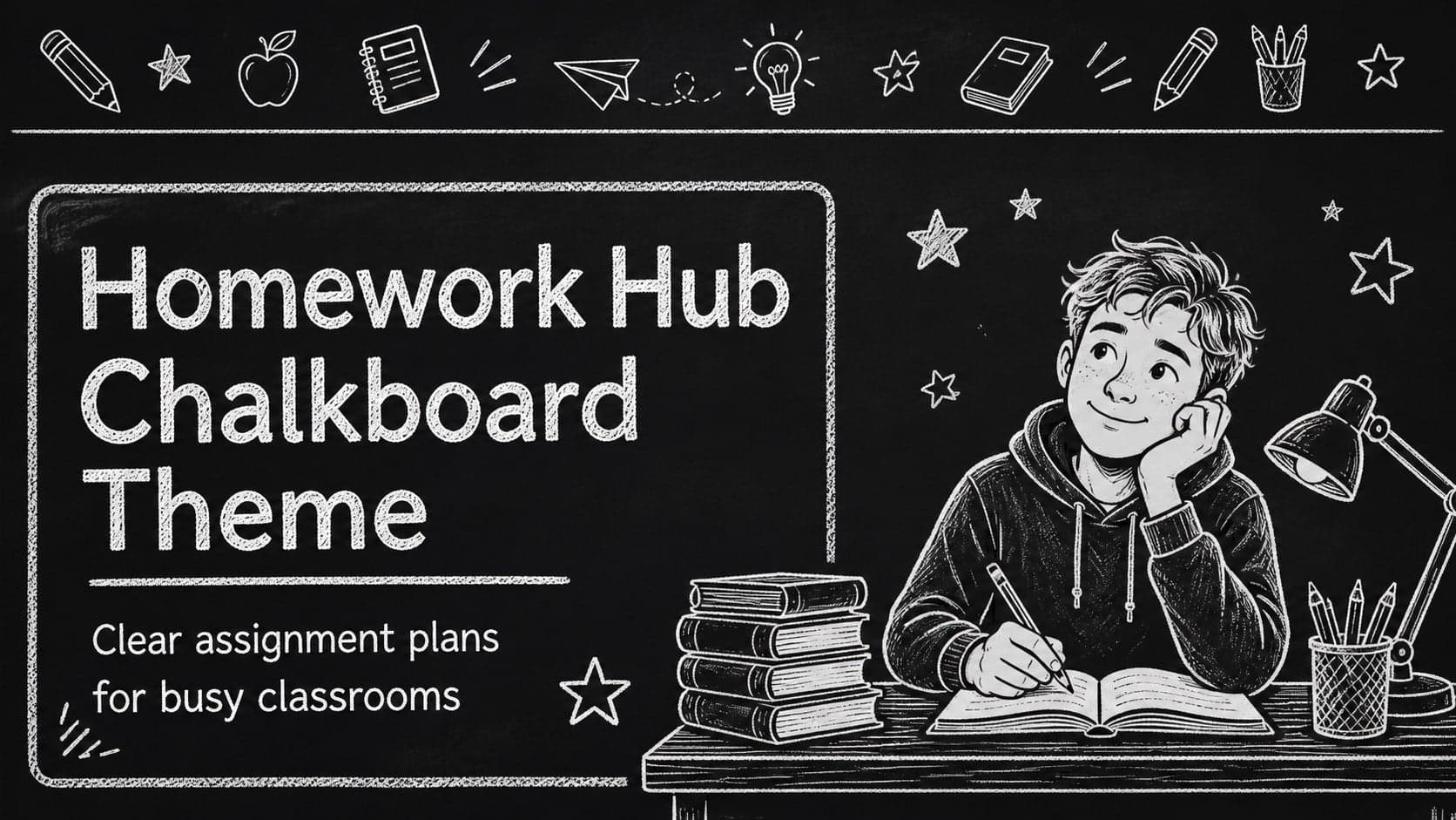 Homework Hub Chalkboard Theme preview