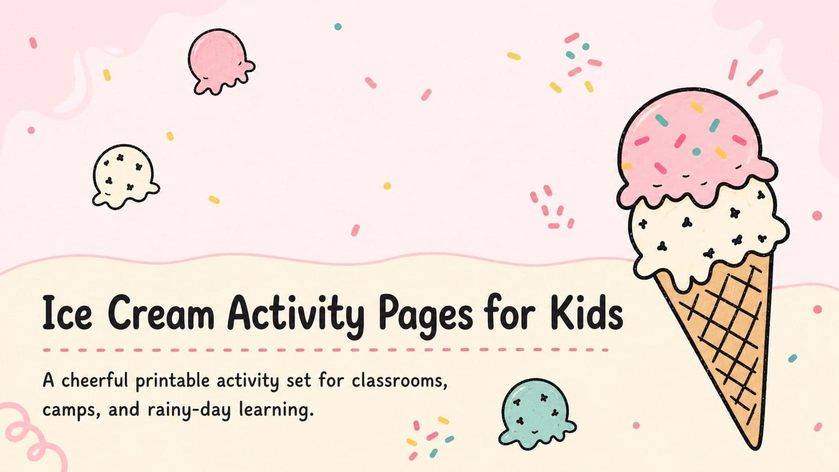 Ice Cream Activity Pages for Kids preview