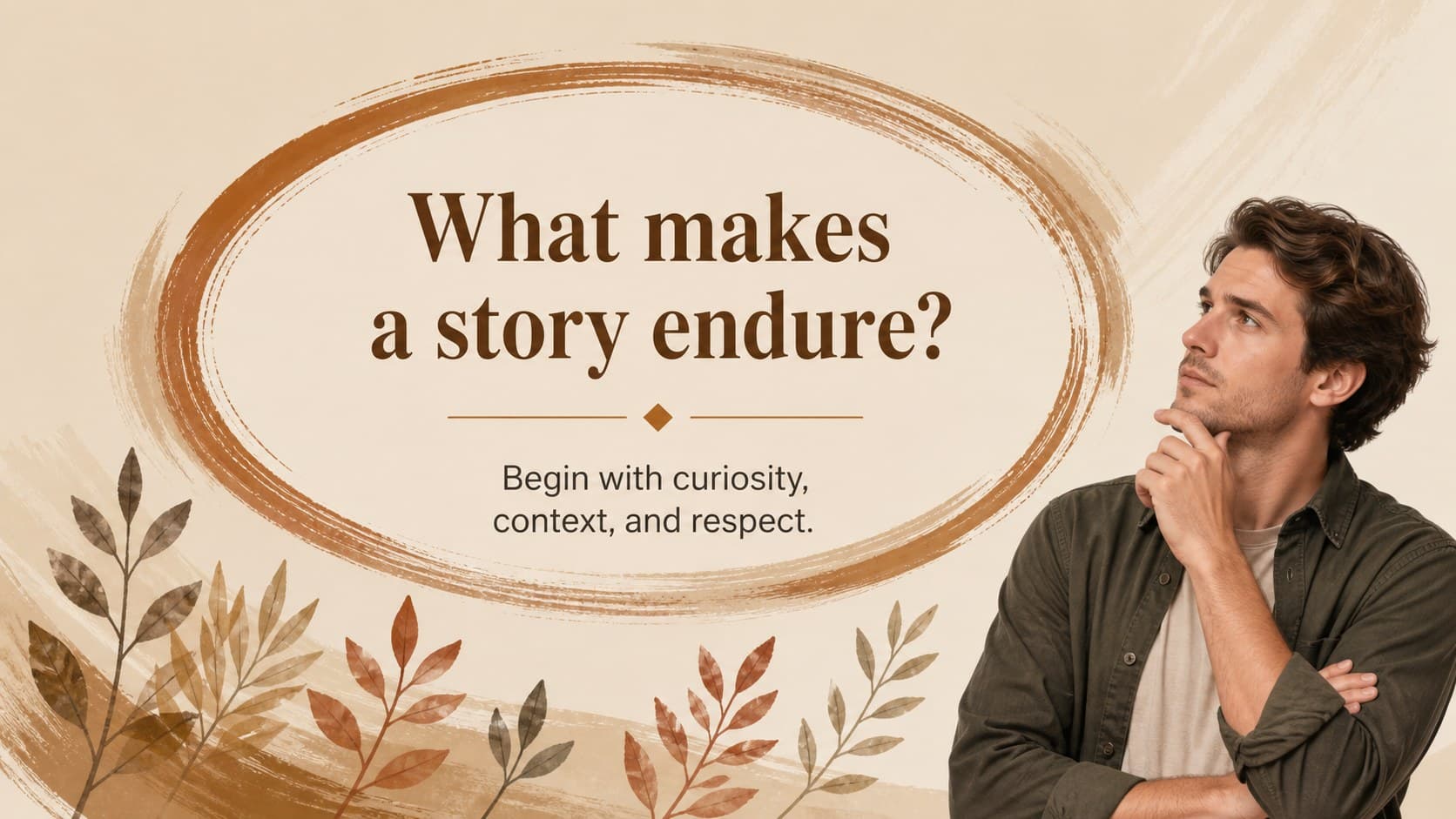 Lesson opening slide introducing Indigenous folklore and respectful classroom inquiry.