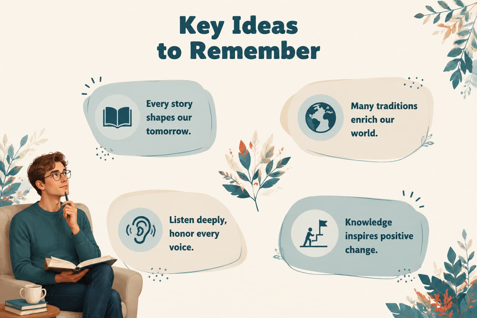 Indigenous Peoples Day lesson slide presenting key facts in an editable layout.