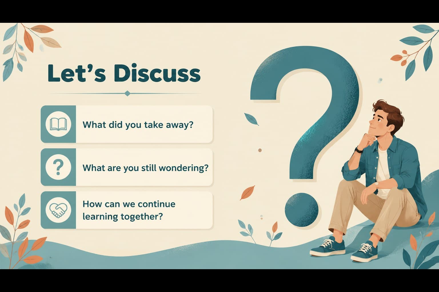 Classroom discussion slide with prompts for respectful cultural learning.