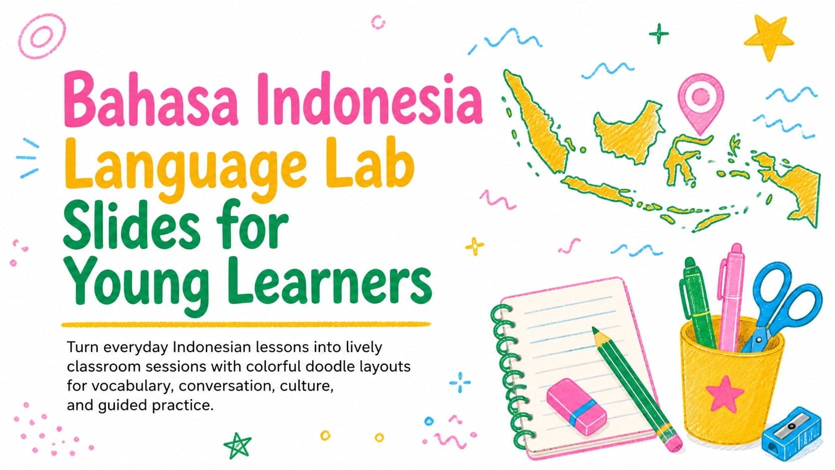 Bahasa Indonesia Language Lab Slides for Young Learners preview