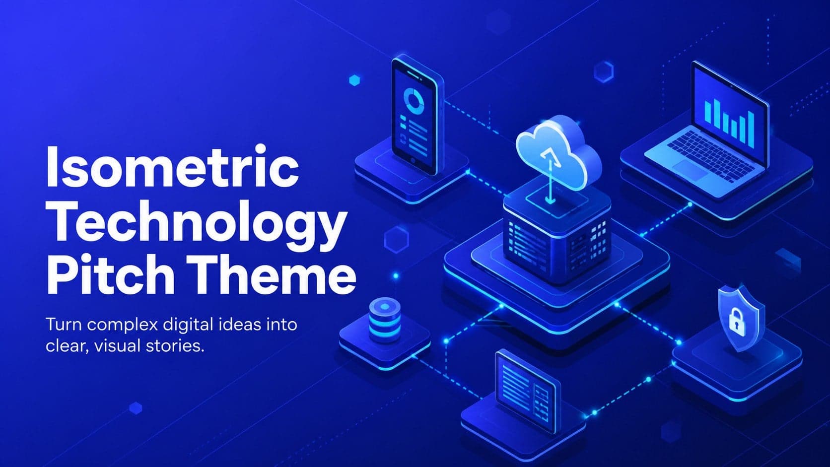 Isometric Technology Pitch Theme preview