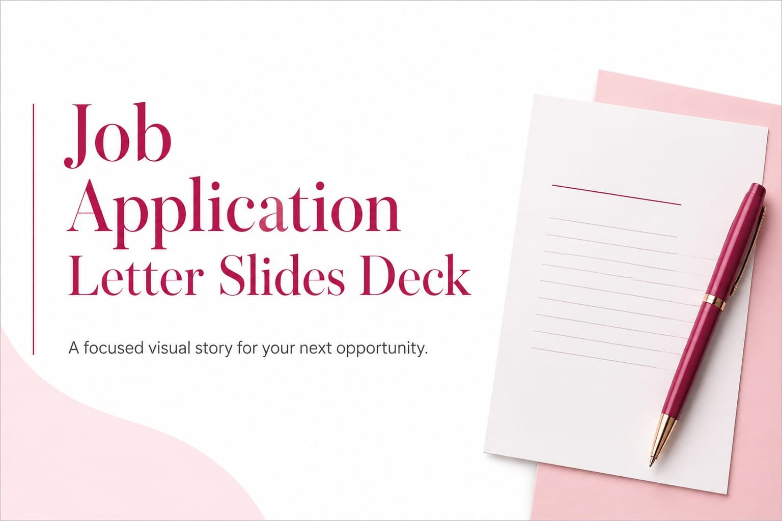 Job Application Letter Slides Deck preview