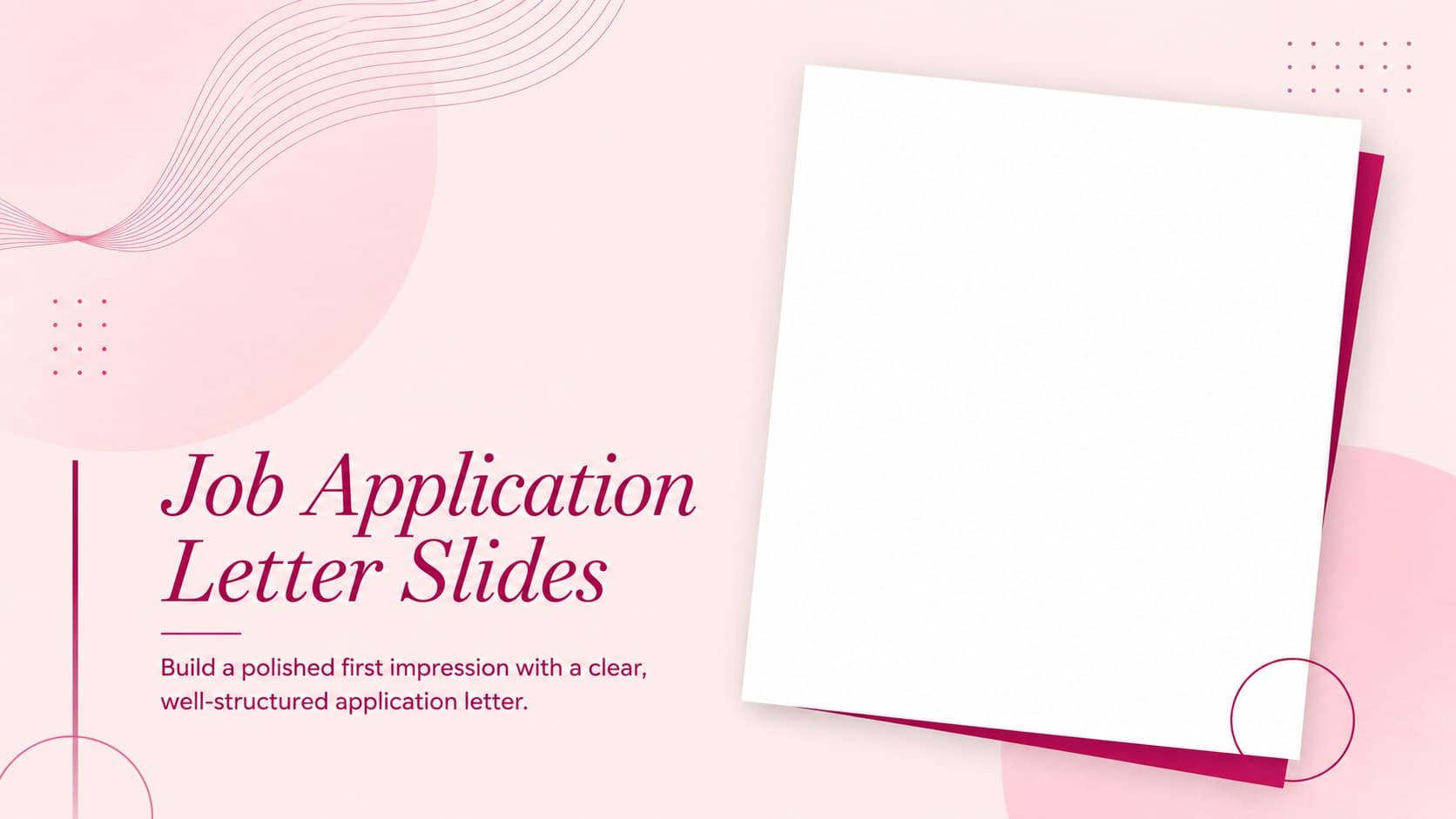 Job Application Letter Slides preview
