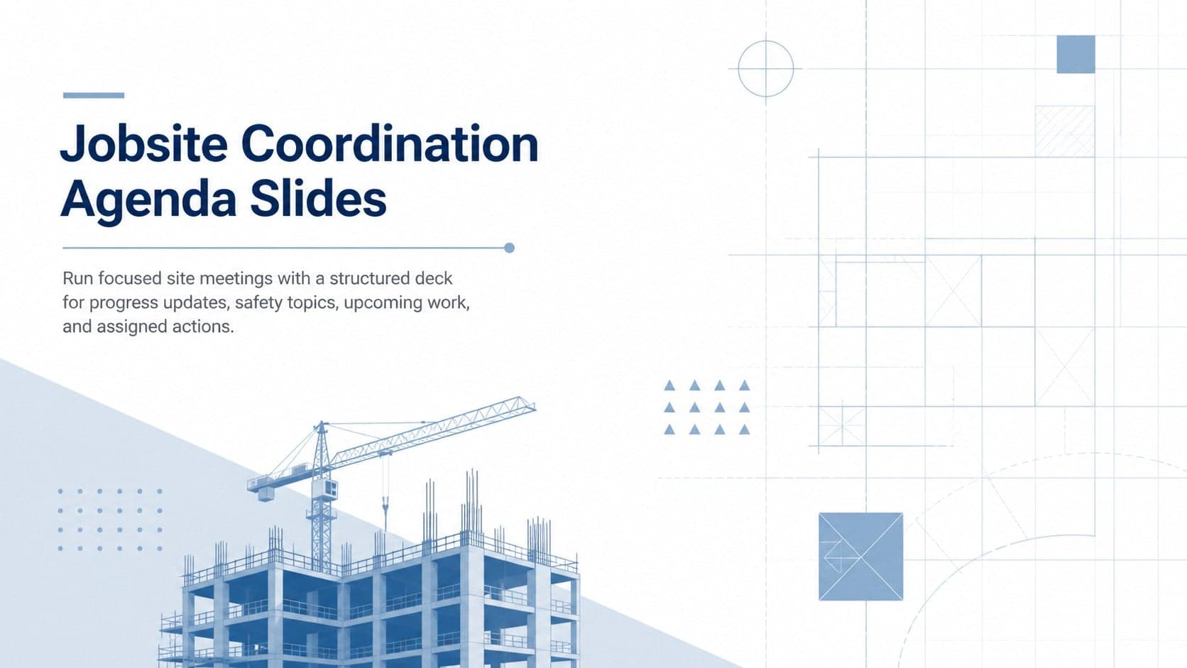 Jobsite Coordination Agenda Slides preview