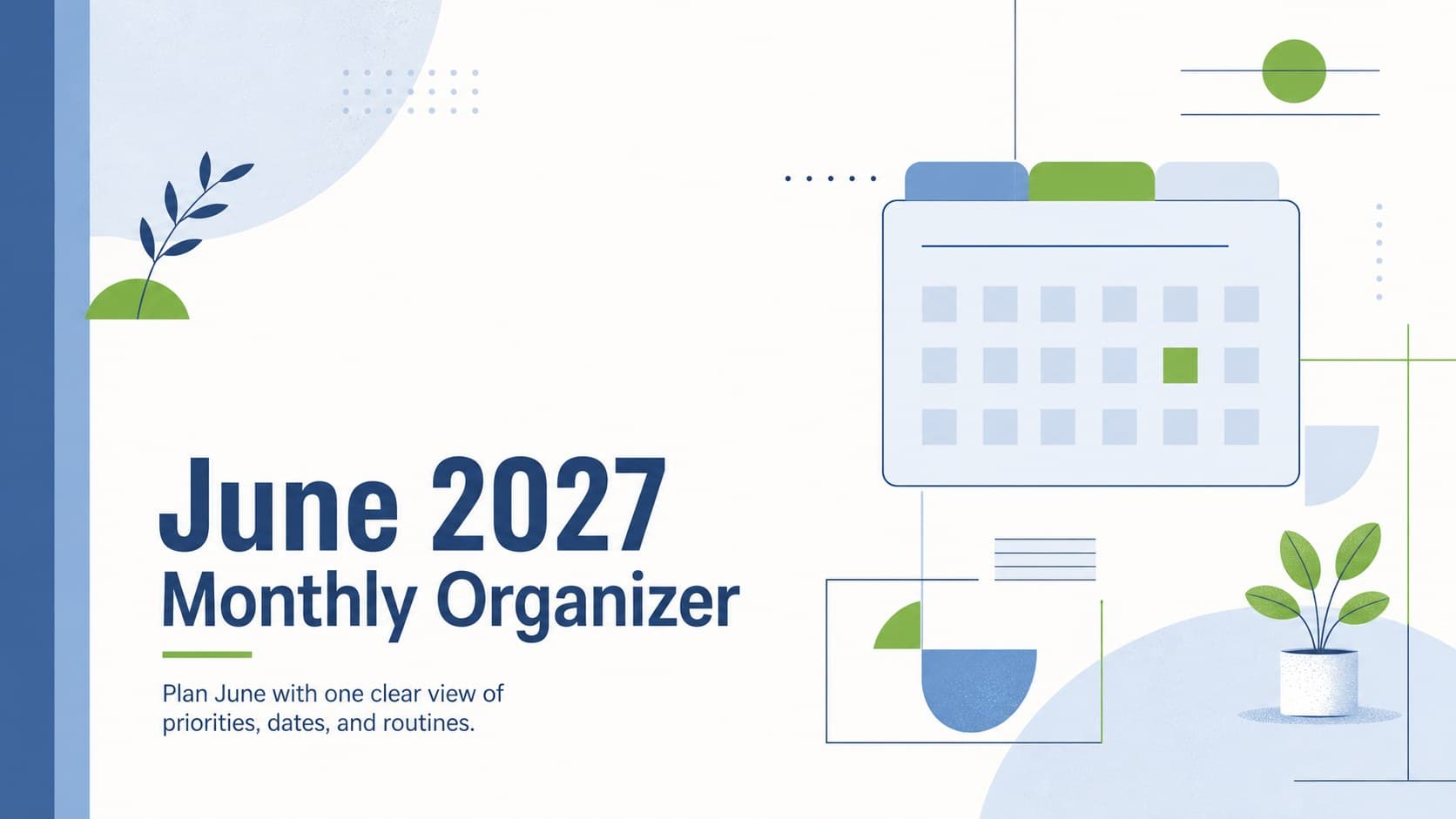 June 2027 Monthly Organizer preview