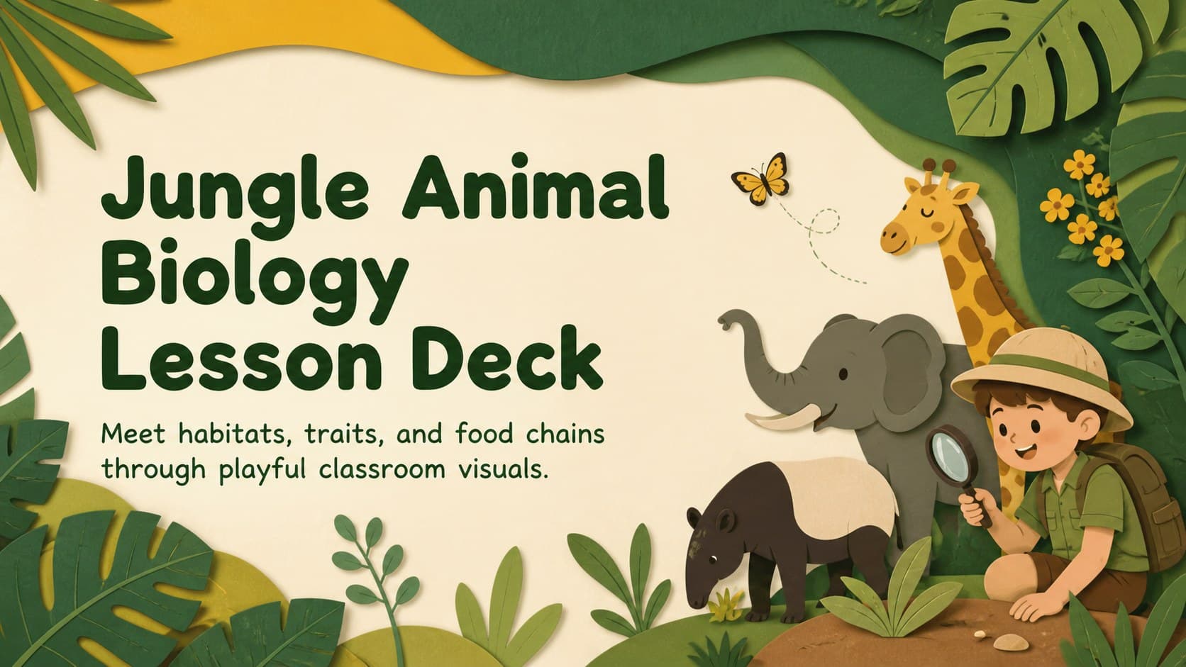Jungle Animal Biology Lesson Deck preview