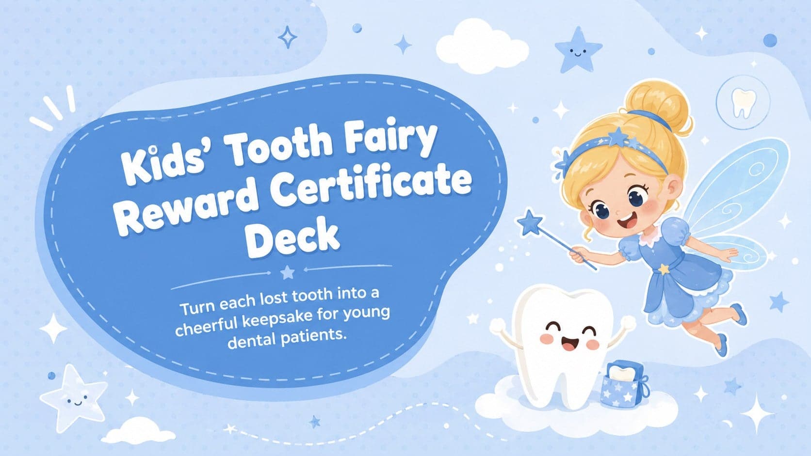 Kids' Tooth Fairy Reward Certificate Deck preview